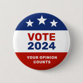 Stemming 2024 Uw mening is belangrijk Button (Voorkant)