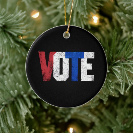 Stemming 2024 Verenigde Staten Verkiezingsrechts V Keramisch Ornament (Boom)