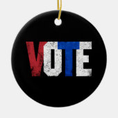 Stemming 2024 Verenigde Staten Verkiezingsrechts V Keramisch Ornament (Voorkant)