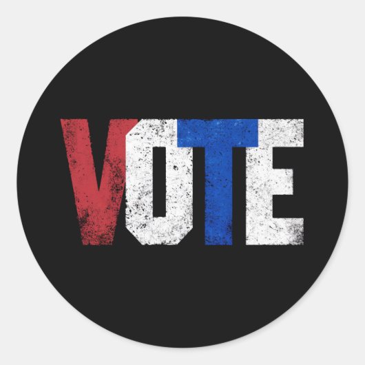 Stemming 2024 Verenigde Staten Verkiezingsrechts V Ronde Sticker (Voorkant)