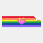 Stemming 2024 Verkiezing Gay Pride LGBTQ Politieke Bumpersticker (Voorkant)