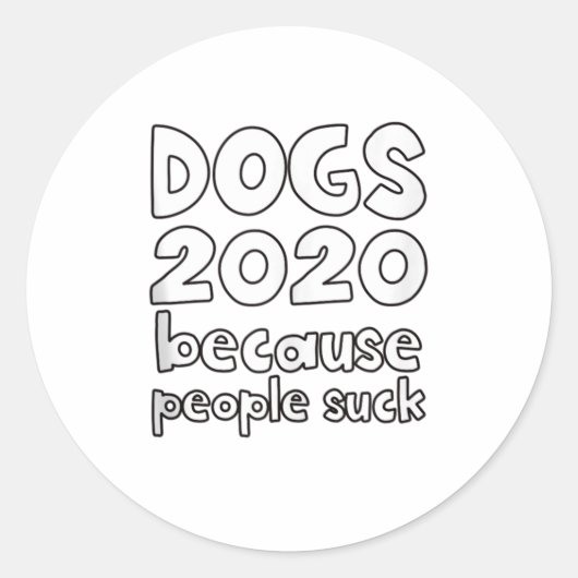 Stemming: 20 december 2020 Omdat Humans een grappi Ronde Sticker (Voorkant)