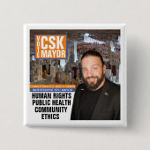 Stemming: 21 mei 2021 vierkante button 5,1 cm (Voorkant)