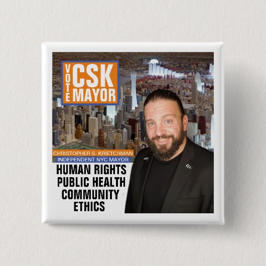 Stemming: 21 mei 2021 vierkante button 5,1 cm (Voorkant)