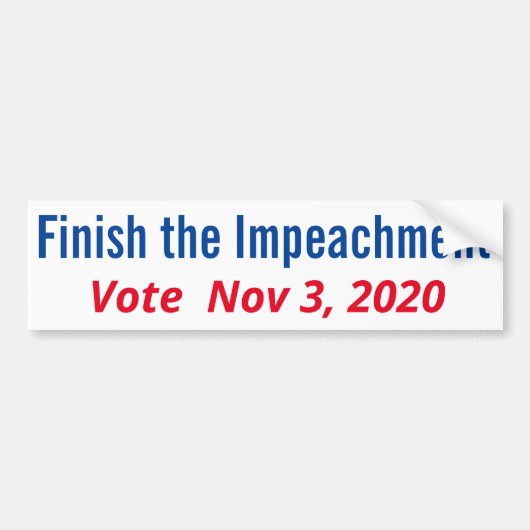 Stemming : 3 november 2020 bumpersticker (Voorkant)