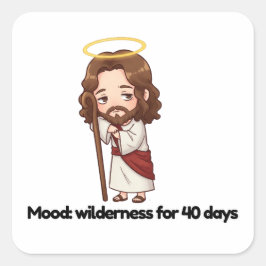 Stemming: 40 dagen wildernis - Jezus reageert Vierkante Sticker