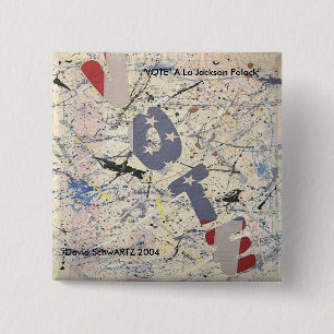 STEMMING al Jackson Polack.artzworks.c... - Gepers Vierkante Button 5,1 Cm