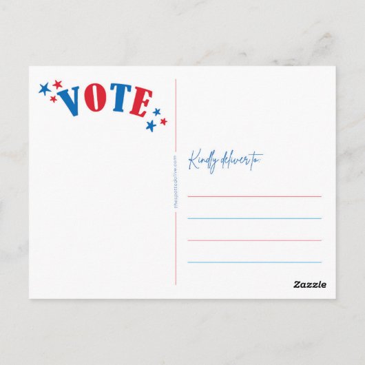 Stemming als een dame briefkaart (Achterkant)