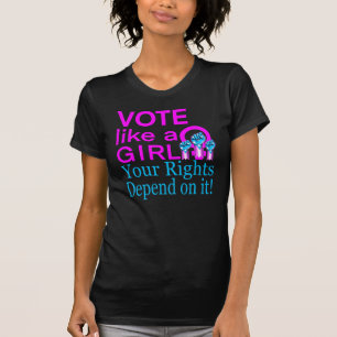 Stemming als een meisje t-shirt