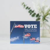 STEMMING alsof je leven afhankelijk is van het Bri Briefkaart (Staand voorkant)