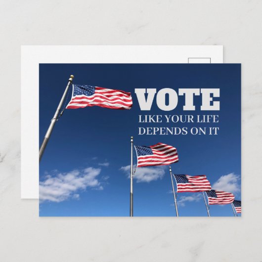 STEMMING alsof je leven afhankelijk is van het Bri Briefkaart (Voorkant / Achterkant)