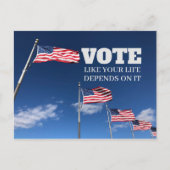 STEMMING alsof je leven afhankelijk is van het Bri Briefkaart (Voorkant)