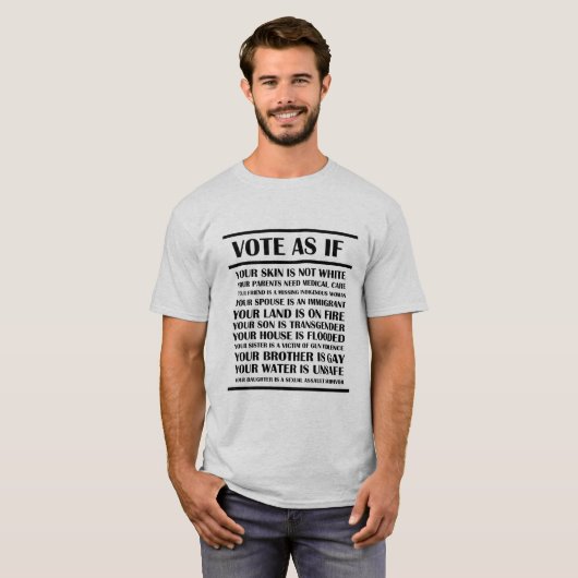 Stemming alsof t-shirt (Voorkant volledig)