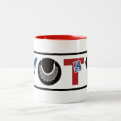 STEMMING American, RBG, USPS, BLM, Peace and Equal Tweekleurige Koffiemok (Center)