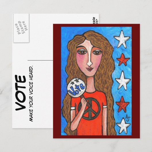 STEMMING - amerikaans briefkaart (Voorkant / Achterkant)