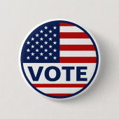 Stemming Amerikaanse vlag presidentsverkiezingen Ronde Button 5,7 Cm (Voorkant)