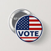 Stemming Amerikaanse vlag presidentsverkiezingen Ronde Button 5,7 Cm (Voorkant /achterkant)