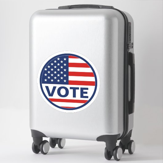 Stemming Amerikaanse vlag Verkiezing Sticker (Koffer)