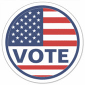 Stemming Amerikaanse vlag Verkiezing Sticker (Voorkant)