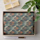 Stemming Art Deco Turquoise & Houtskool Geometrisc Tissuepapier (Geschenk)