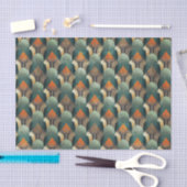 Stemming Art Deco Turquoise & Houtskool Geometrisc Tissuepapier (Craft)