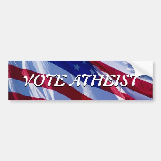 Stemming Atheïstische Bumpersticker (Voorkant)