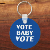 Stemming: Baby blauw en witte moderne sleutelhange Sleutelhanger (Voorkant)