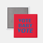 stemming baby - blauwe / rode magneet (Voorkant / Achterkant)