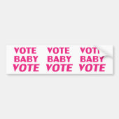 Stemming Baby Stemming: warm roze en wit Bumpersticker (Voorkant)
