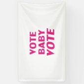 Stemming: Baby, warm roze, magenta, fuchsie, wit Spandoek (Verticaal)