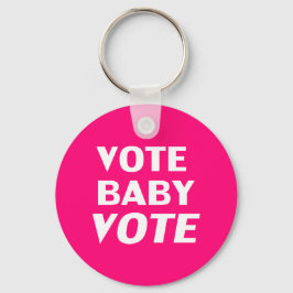 Stemming: Baby - warme roze, magenta, fuchsia whit Sleutelhanger