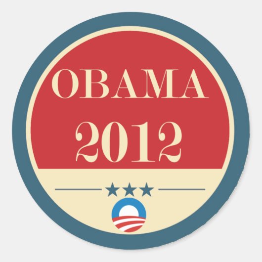 Stemming Barack Obama 2012 Ronde Sticker (Voorkant)