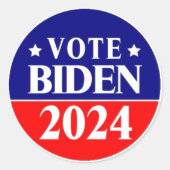 Stemming Biden 2024 Democratische Partij Ronde Sticker (Voorkant)