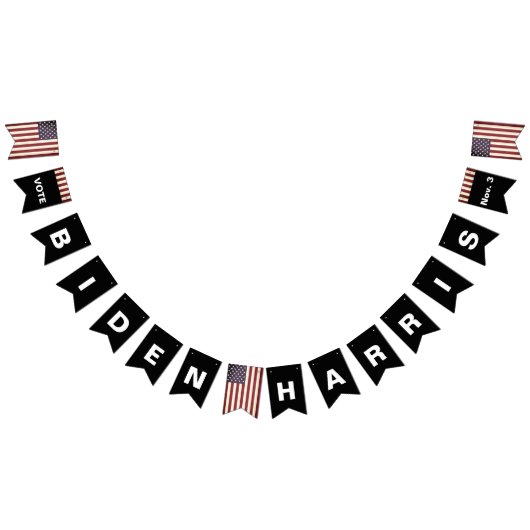 Stemming: BIDEN HARRIS op 3 nov. Bunting Flag Bann Vlaggetjes (Alle)