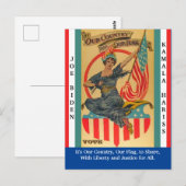 Stemming: Biden & Harris w   Lady Liberty Briefkaart (Voorkant / Achterkant)