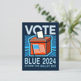 Stemming Blauw 2024 Stembus Amerikaanse presidents Briefkaart
