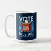 Stemming Blauw 2024 Stembus Amerikaanse presidents Koffiemok (Links)