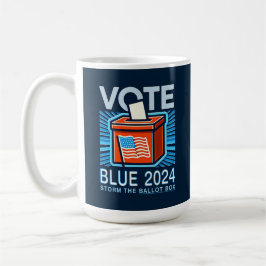 Stemming Blauw 2024 Stembus Amerikaanse presidents Koffiemok
