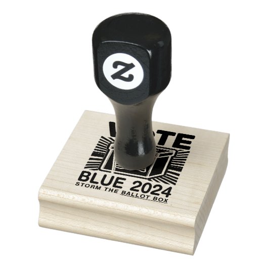 Stemming Blauw 2024 Stembus Amerikaanse presidents Rubberstempel (Stempel)