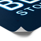 Stemming Blauw 2024 Stemmen Presidentsverkiezingen Poster (Hoek)