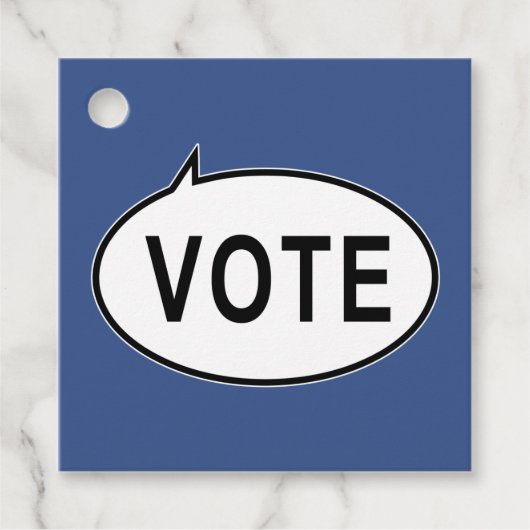 STEMMING - Blauw Bedankjes Labels (Voorkant)