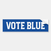 Stemming: blauw-democraat bumpersticker (Voorkant)