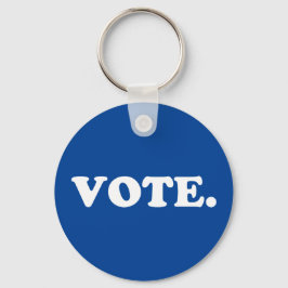 Stemming blauw en wit eenvoudig modern sleutelhanger