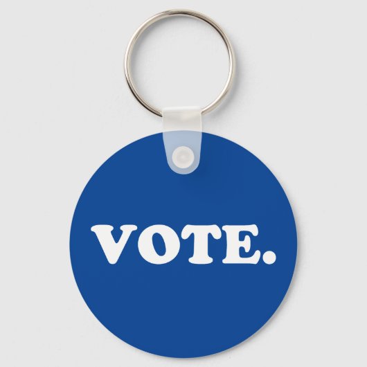 Stemming blauw en wit eenvoudig modern sleutelhanger (Voorkant)