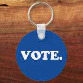 Stemming blauw en wit eenvoudig modern sleutelhanger (Voorkant)