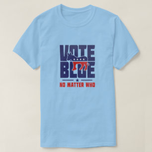 Stemming blauw Geen kwestie die T-shirt