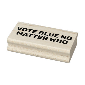 Stemming Blauw Geen kwestie die tekst aanpast Rubberstempel
