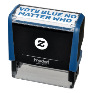 Stemming Blauw Geen kwestie die tekst aanpast Zelfinktende Stempel