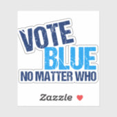 Stemming Blauw Geen kwestie met Democratische Part Sticker (Vel)