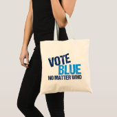 Stemming Blauw Geen kwestie met Democratische Part Tote Bag (Voorkant (product))